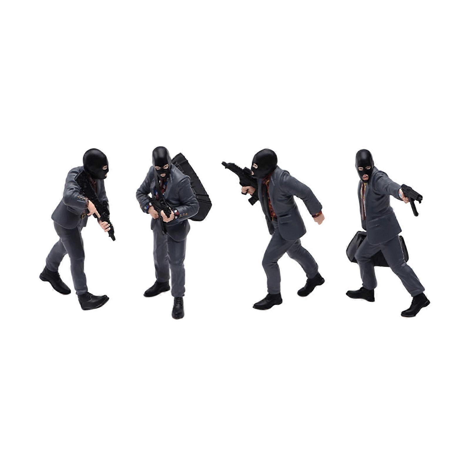 4x 1:18 Scale People Figures Decorative Tiny Models for Architectural Models