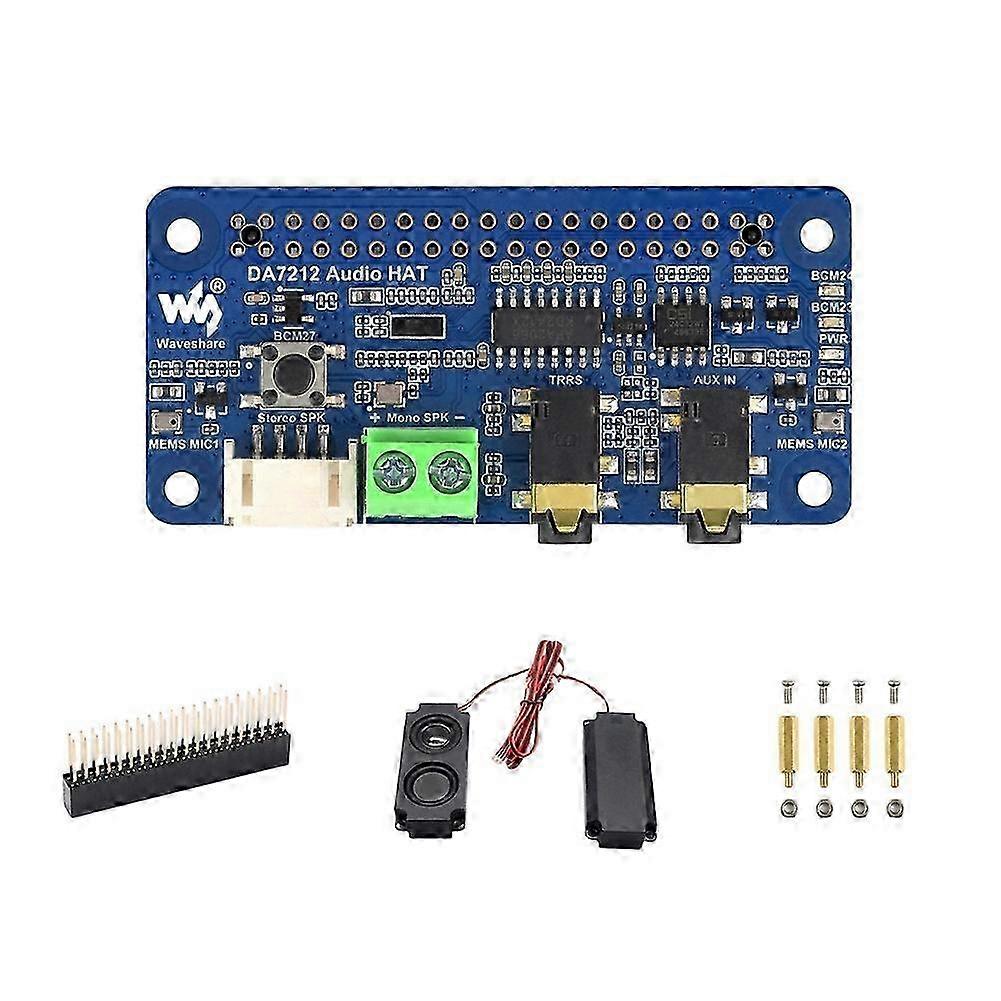 Waveshare DA7212 I2S Audio Board for Raspberry Pi Stereo Encoding/Decoding+Dual Microphones for Raspberry Pi