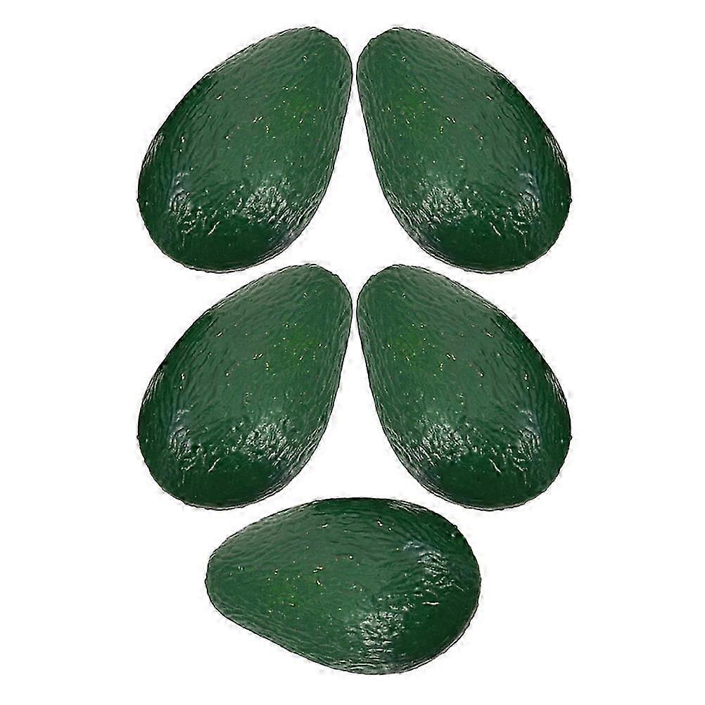 Artificial Avocado Simulation Fruit Model, Plastic Green,5Pcs for Decoration