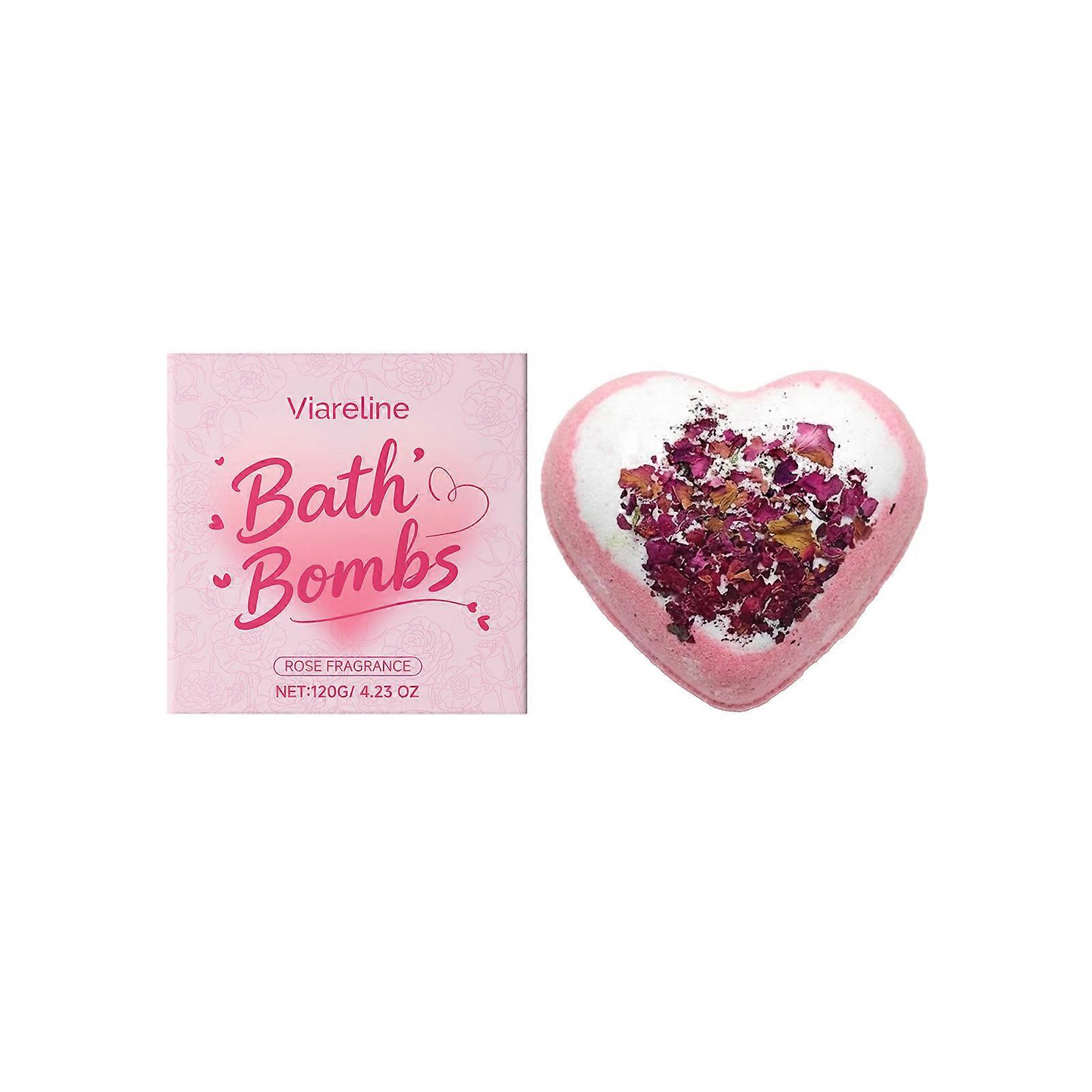 2pcsRose Heart Bath Salt Bubbling Ball