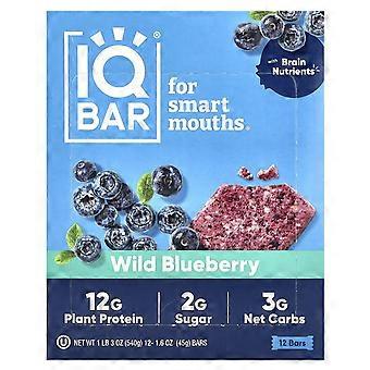 IQBAR, pflanzliche Proteinriegel, Wildheidelbeere, 12 Riegel à 45 g