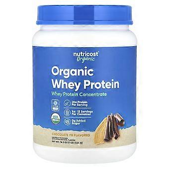 Nutricost, Protéines de lactosérum biologiques, Chocolat et beurre de cacahuète, 454 g (1 lb)