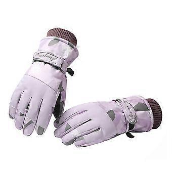 2026 Suitable 1 Pair Ski Gloves 2-in-1 Wide Application Waterproof Winter Sport Women Mittens for Motorbike