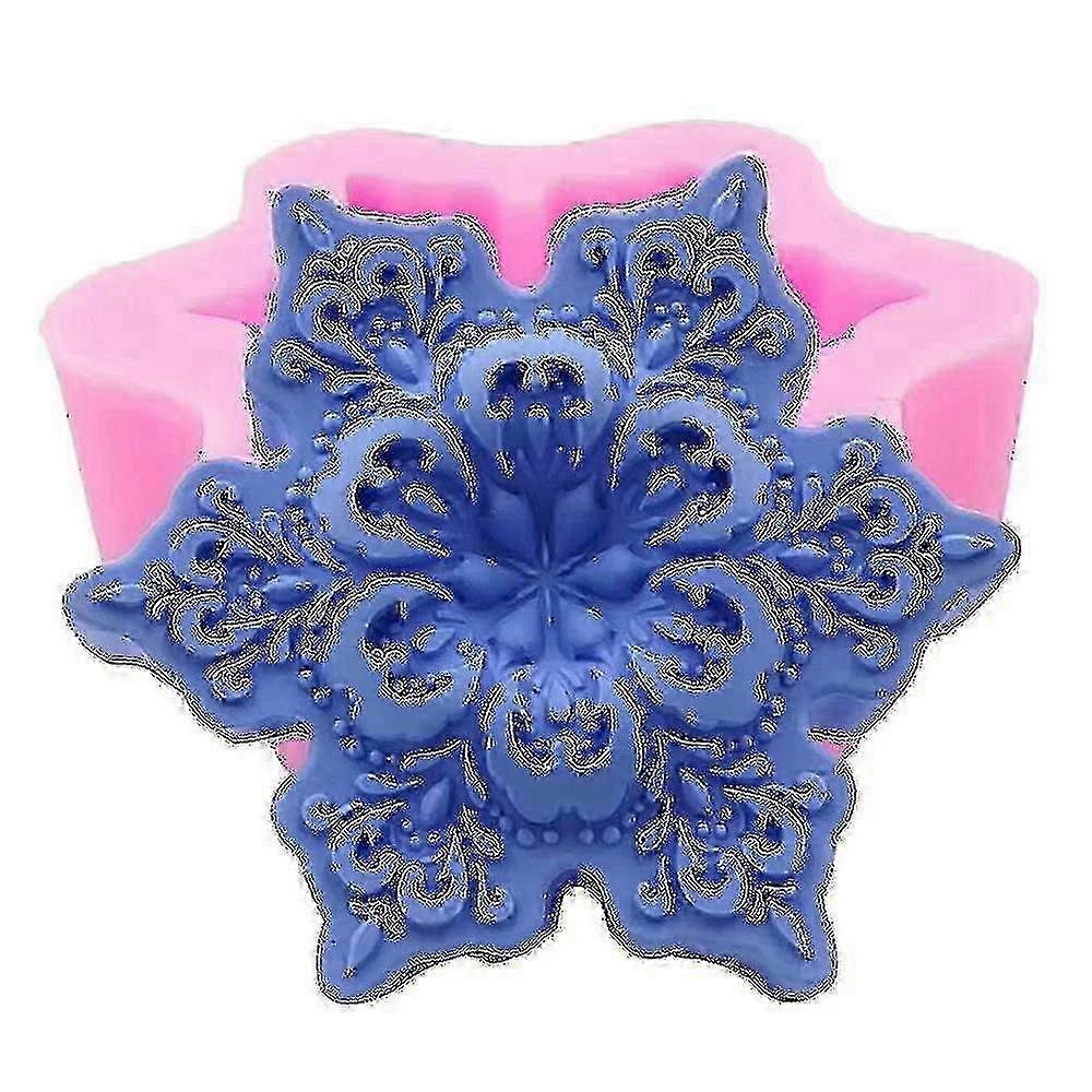 3d Christmas Snowflake Silicone Soap