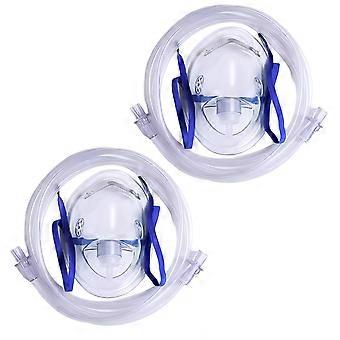 Sæt med iltmasker til kæledyr med slange og elastisk rem, klar plastik-iltmaske til katte og hunde, klinikindstillinger, flerfarvet