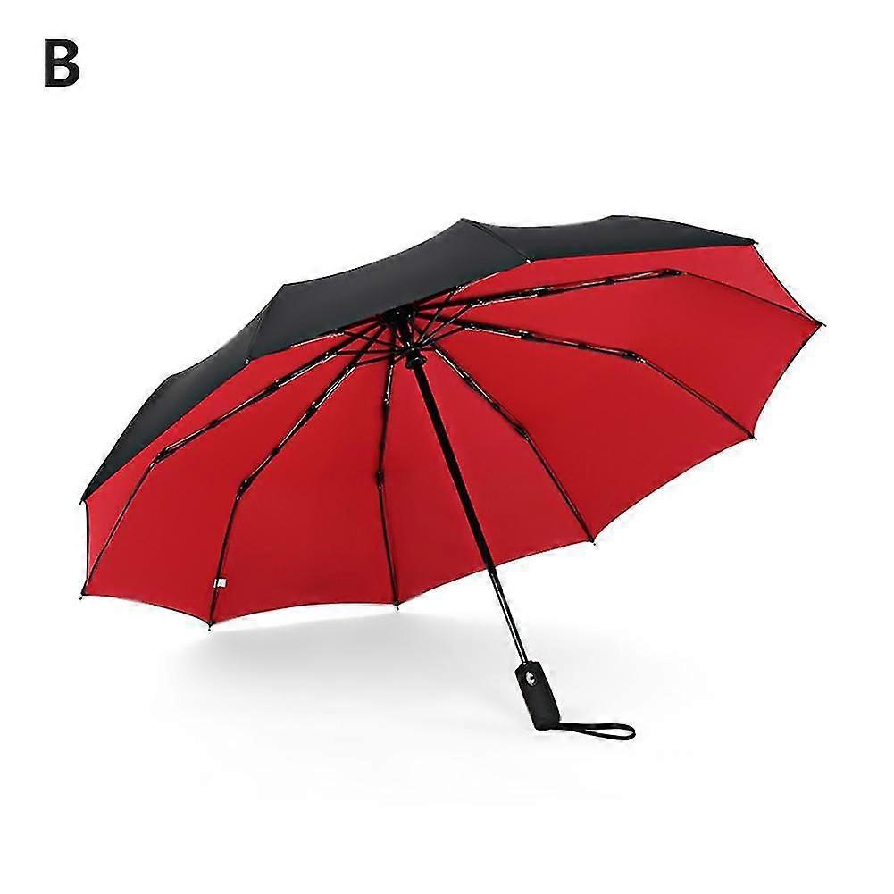 Windproof Umbrella Double Layer Resistant Fully Automatic Rain Strong Parasol 26-27