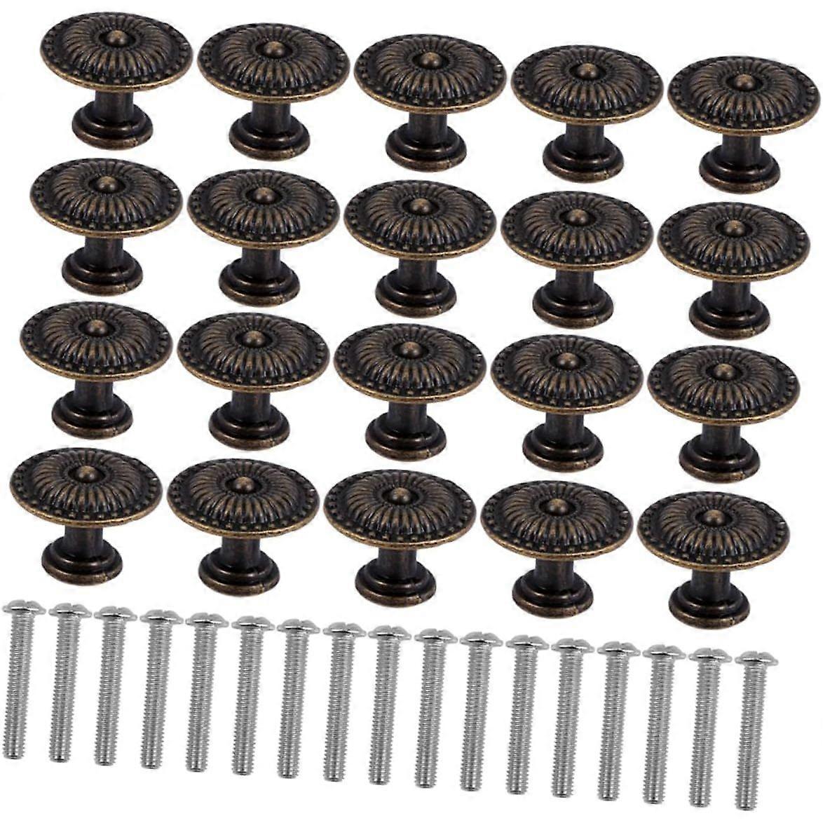20sets Alloy Round Head Handles Dresser Drawer Handles Cabinet Pull Knobs