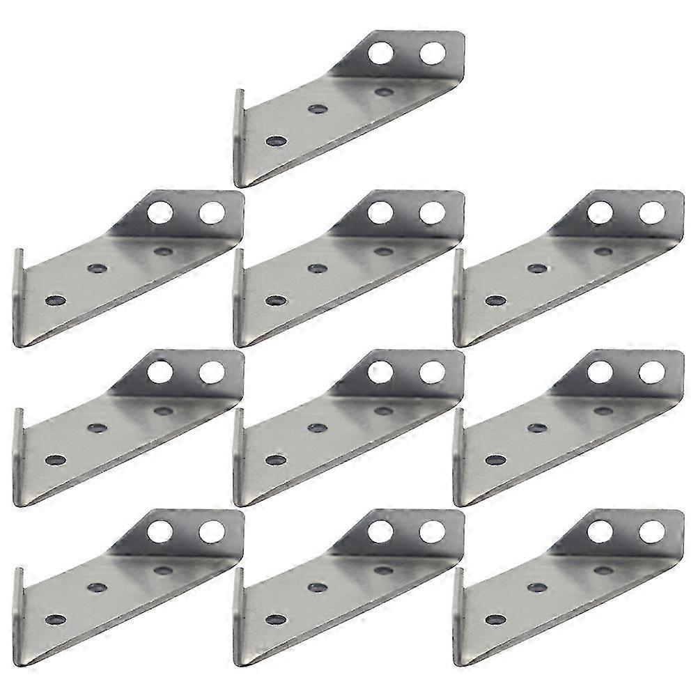 10pcs Stainless Steel Angle Code Corner Braces Trapezoid Angle Shelf Brackets