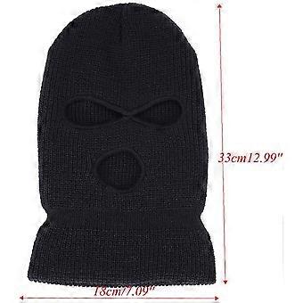 Balaclava com 3 furos para clima frio, máscara de esqui de inverno para homens e mulheres, máscara térmica para ciclismo MK3 laranja tamanho único