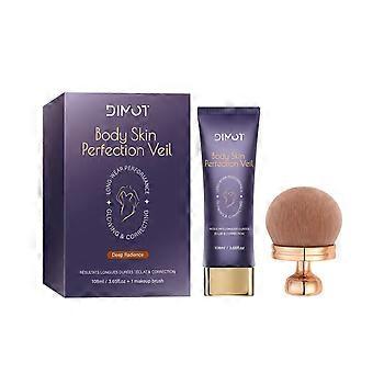108ml concealer with brush, no size limit, for new body tattoos and birthmarks, waterproof, sweatproof, wrinkle-covering, invisible, moisturizing and