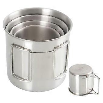 Outdoors Stainless Steel Cup Outdoor Cup with Foldable Handles Drinkware Outdoors Stainless Steel Cup Lightweight and Large