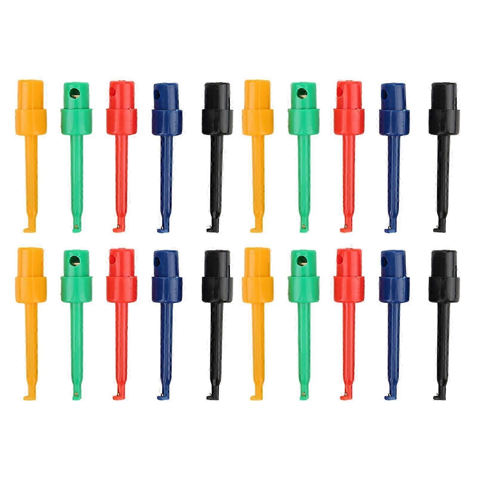 20Pcs Large Test Hook Clip Grabber Test Probe compatible Electronic Testing Multimeter AccessoriesLarge Test Hook