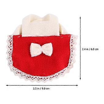 Small Pet Vest Hamster Clothes with Red Bow for Breathable Wear