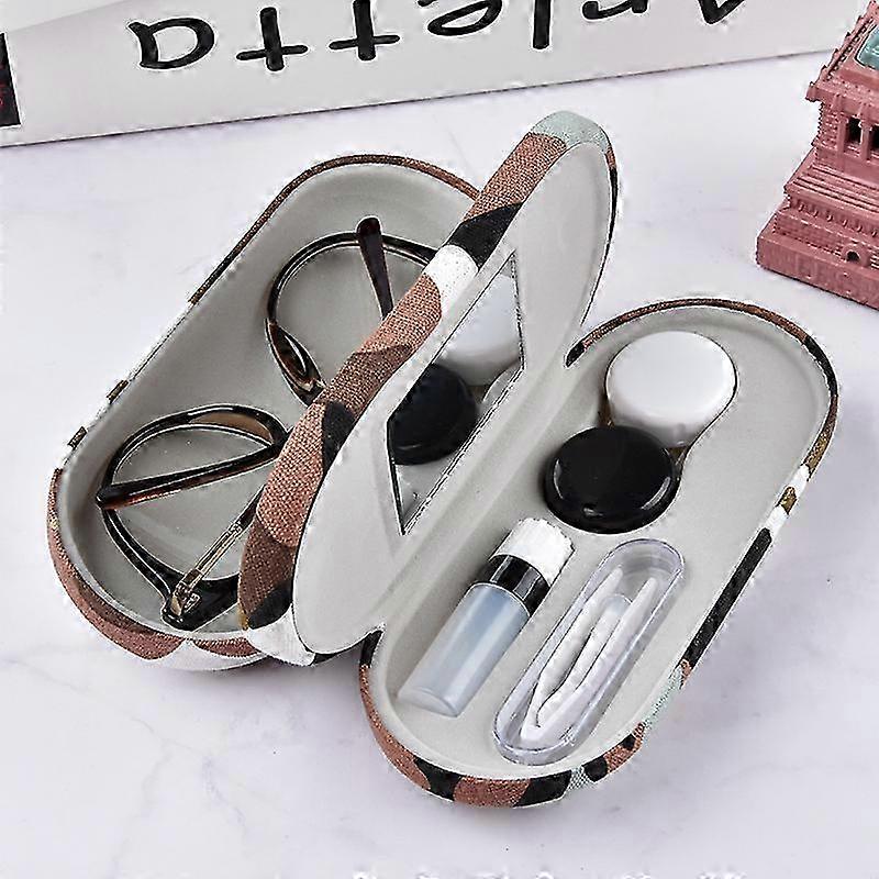 High Quality Multi-function Double Interlayer Metal Eyewear Case For Kit Holder Box Dual Purpose Leather Reading Glasses Case