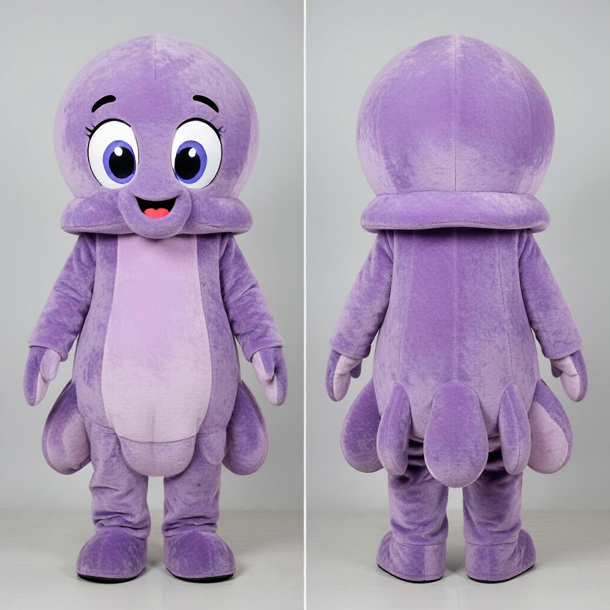 MASTICOT Lavender Cartoon Squid Mascot