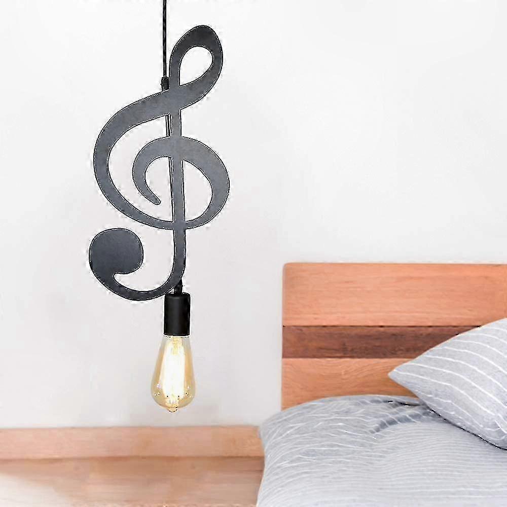 Black Music Note Ceiling Light