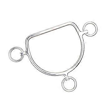 Bridle Use Horse Bit with Round Side Parts, Metal Horse Training Bit with Center Circle Form for Daily Horse Work Multicolor