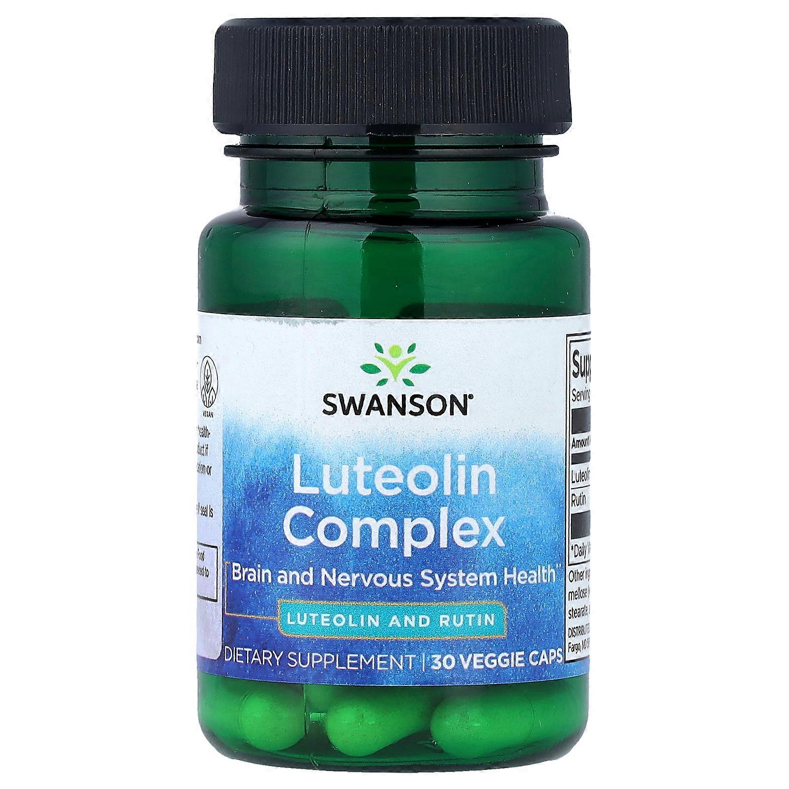 2 x Swanson, Luteolin Complex, 30 Veggie Caps