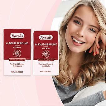 2pcs Solid Perfume Balm, Mint Rose Scent, Pocket Portable for Daily On-the-Go Use
