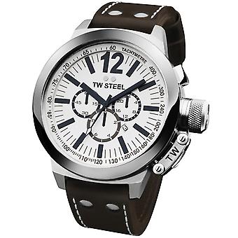 R.tw steel 50 mm ceo cr. esf.bl.cor.choc Watch for Men Analog quartz with CE1008 Cowskin Bracelet
