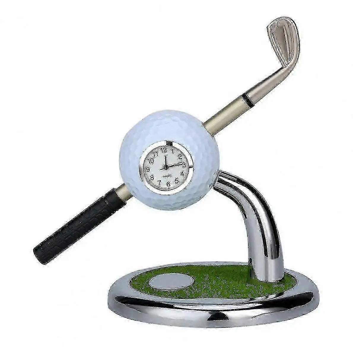 Zinc Alloy Golf Clock Pen Stand
