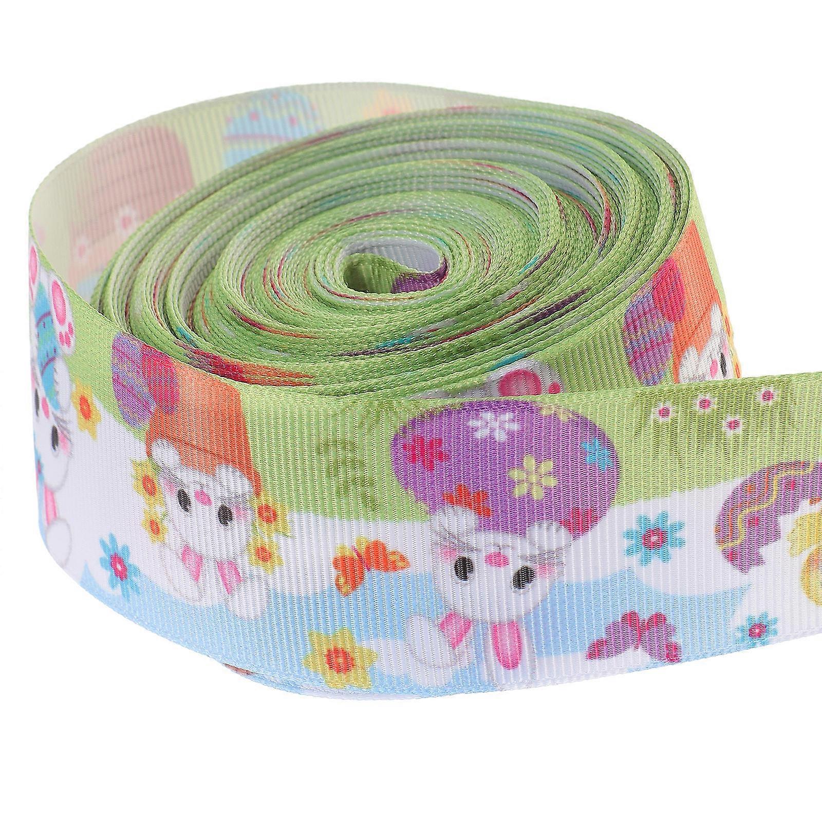 Multi-Functional Easter Ribbon for Craft Decoration 1 Roll Polyester Ribbon