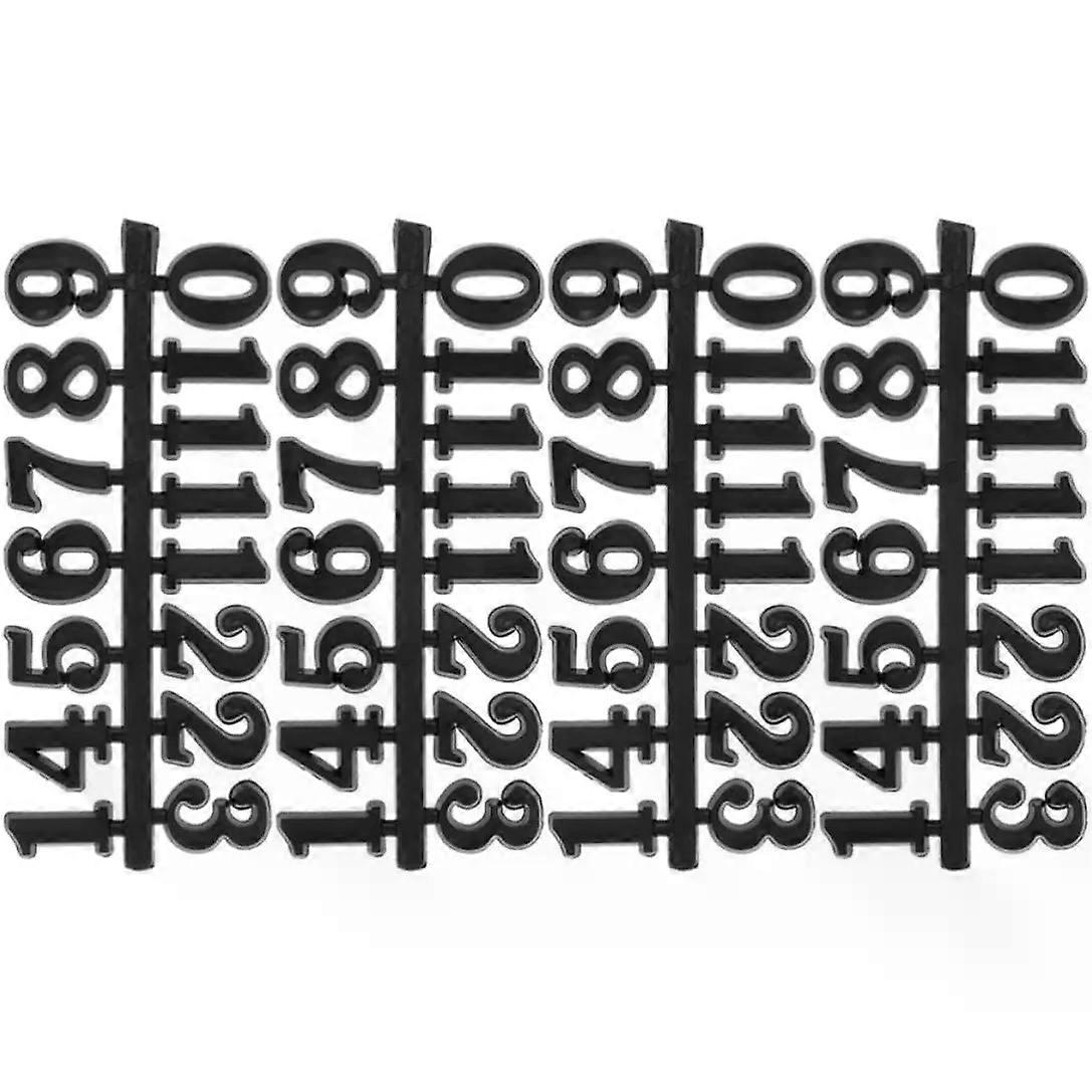 DIY Wall Clock Numerals Kit with Repositionable 3d Black Plastic