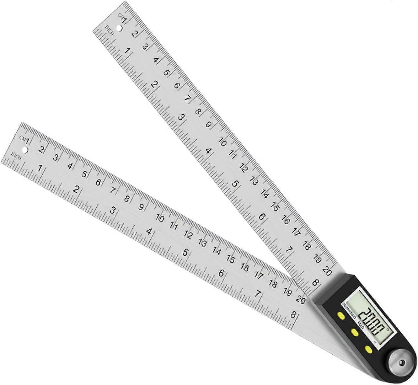 LCD digital angle protractor with 360-degree measurement and lock func