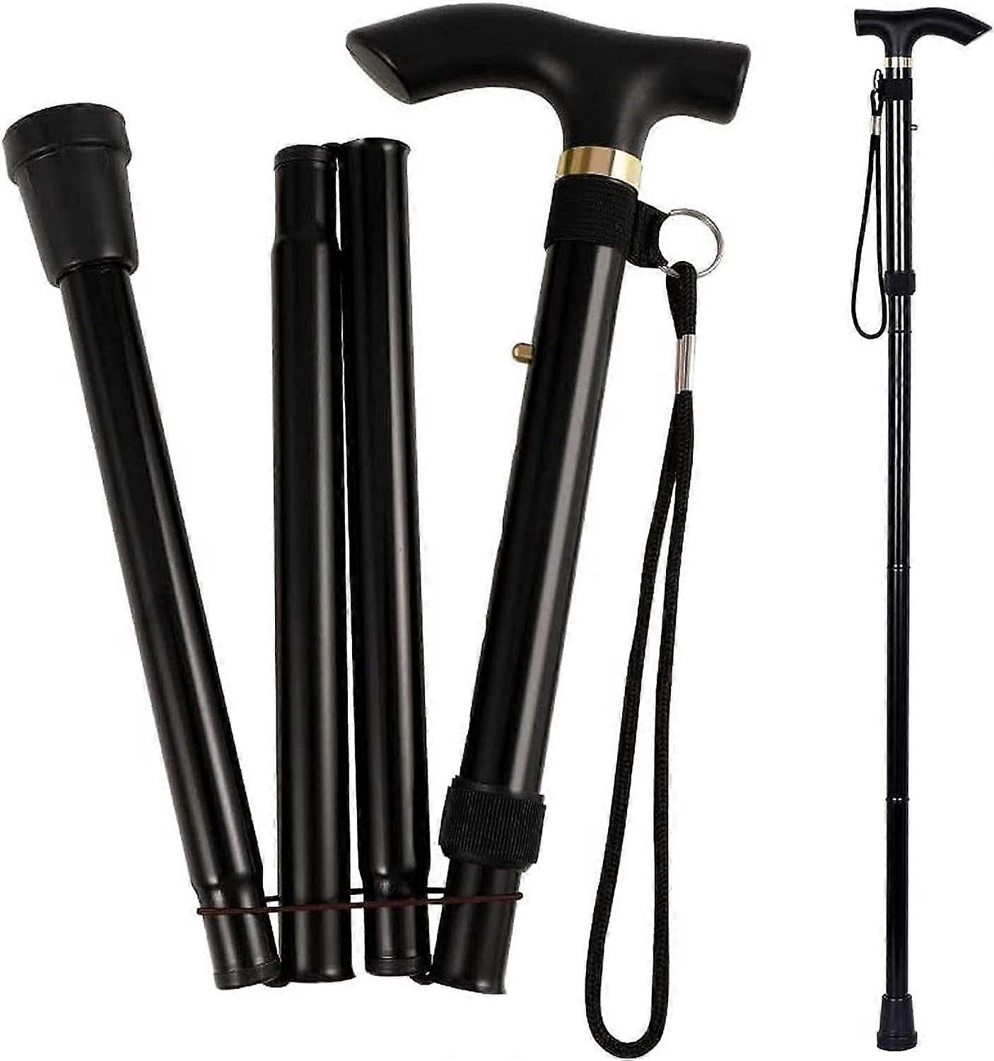 Foldable Adjustable Walking Stick Collapsible Portable Walking Cane for Daily Use