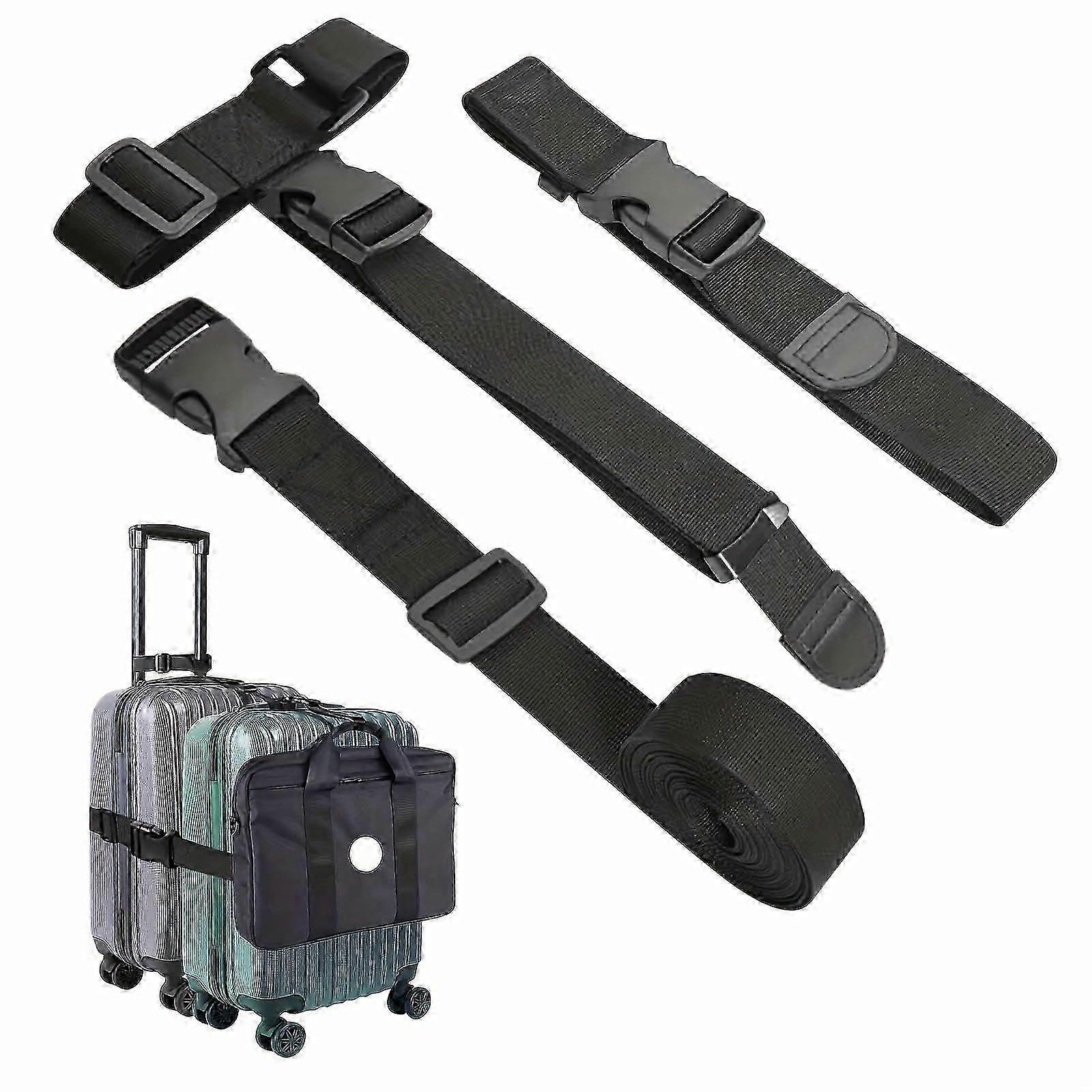 3 Pack Heavy Duty Adjustable Luggage Straps