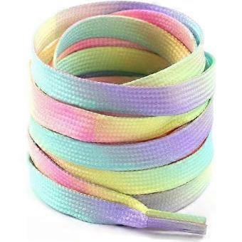 120cm Gradient Print Flat Shoelaces for Women & Girls, 1 Pair Casual Candy Color