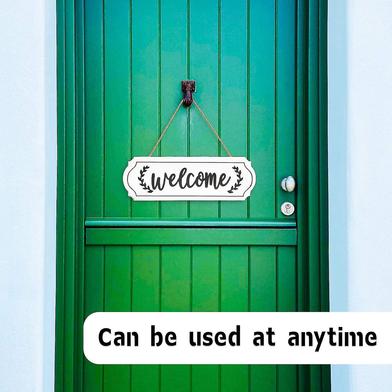 Wooden Welcome Sign For Rustic Farmhouse Decorations, Wall Hanging ...