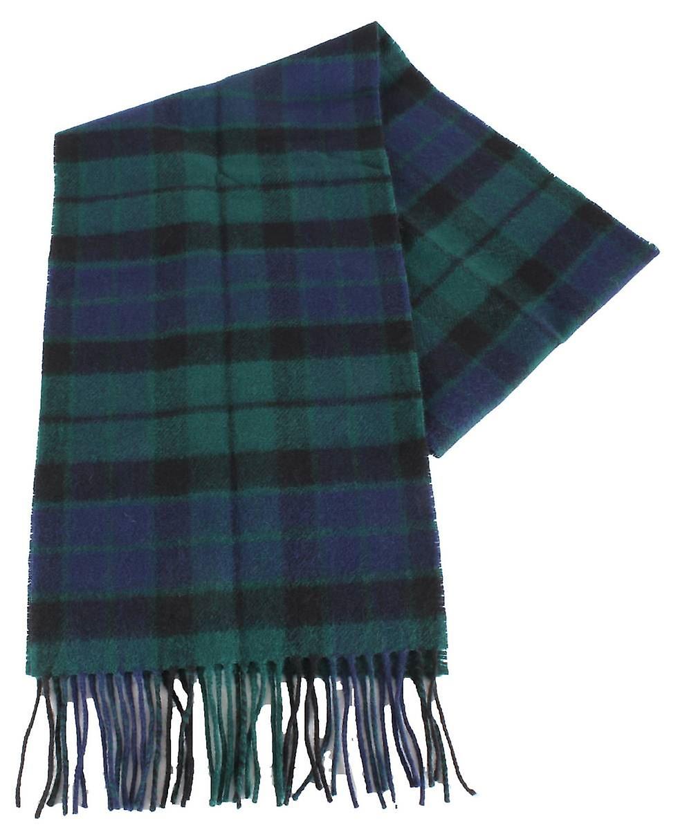 Locharron of Scotland Bowhill Mackay Modern Lambswool Scarf - Green/Navy