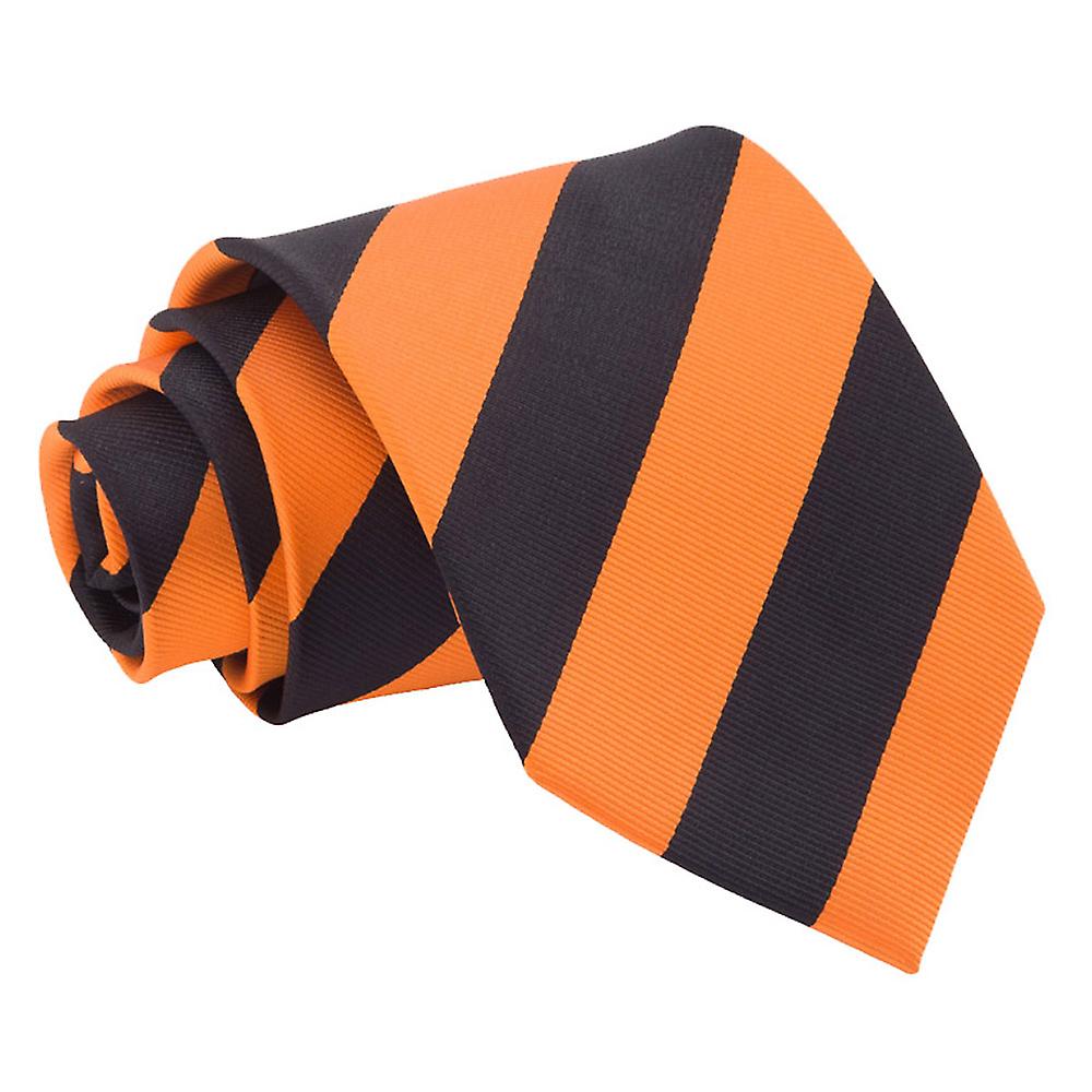 Orange and Black Striped Tie