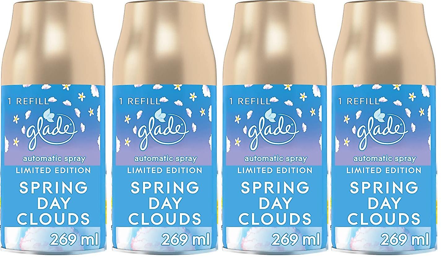 4 x Glade Automatic Spray Refill 269ml - Spring Day Clouds