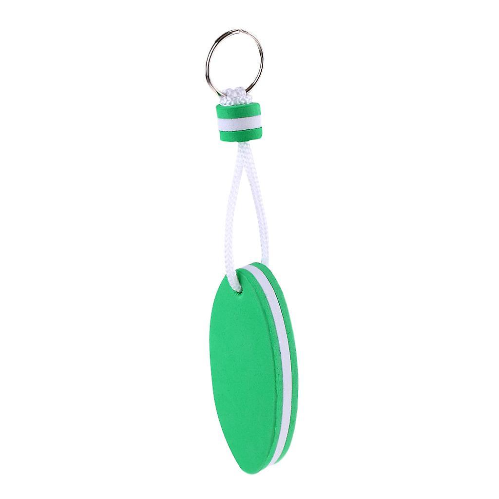 Oval Shaped EVA Foam Floating Key Ring Boat Keychain Green
