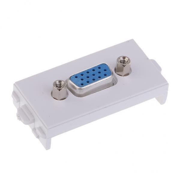 3xVGA Wall Socket Module Wallplate Modular Plug with Frame Directly Plug Type