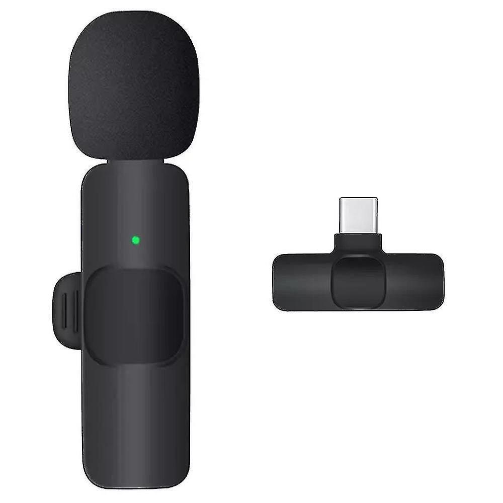 Professional Wireless Microphone Lavalier Microphone with Noise Reduction for Interview Video Podcas