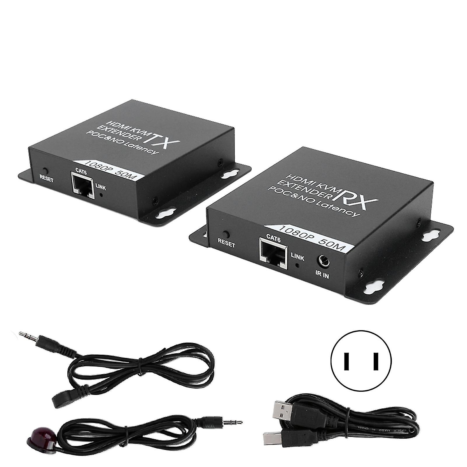 50M Hdmi Kvm Extender High Definition Support For Poc Single End Power Supply 100240vus