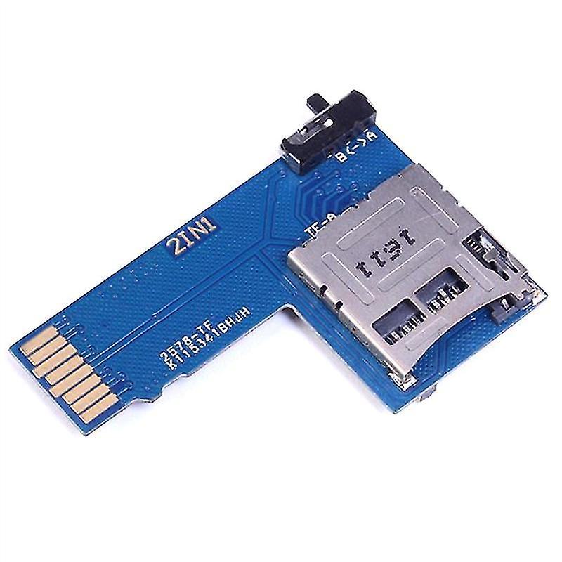 Dual System Dual Tf Card Adapter Memory Board 2 In 1 Tf -sd Card Adapter with Switch Compatible with