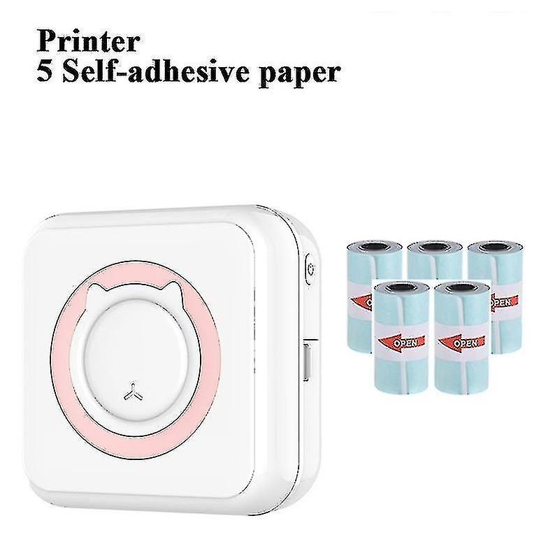 Mini Pocket Sticker Printer, Bluetooth Wireless Portable Mobile Printer Machine Thermal Printer For