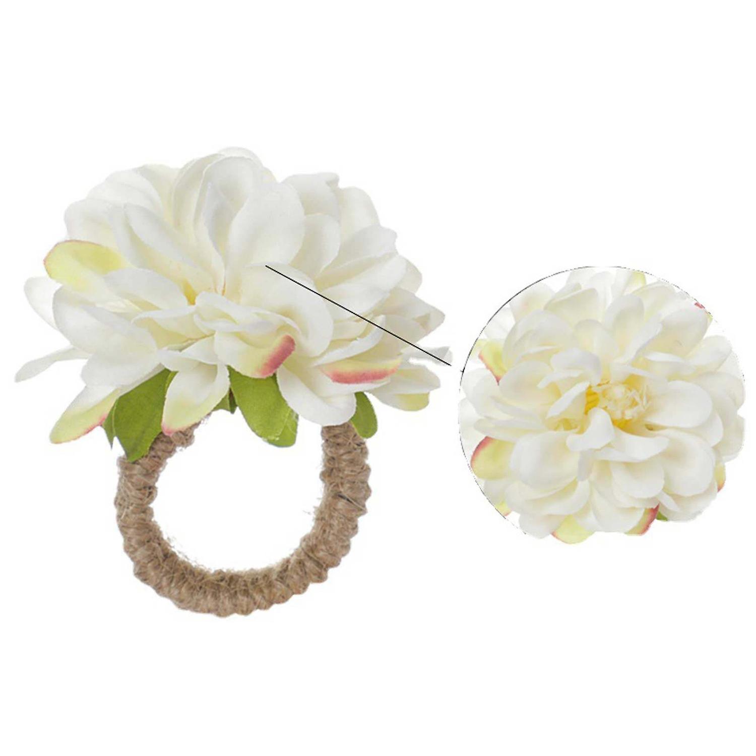 Handmade Silk Flower Napkin Ring, Perfect for Wedding Table Settings