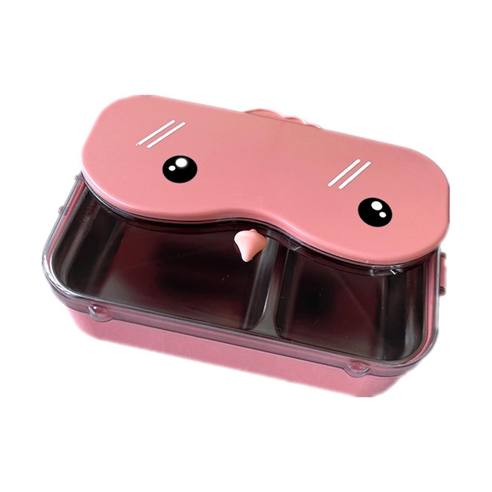 800ml Lunch Container Large Capacity Leakproof Stainless Steel Compartment Design Spoon Chopsticks Included Lunch Box For Office Q