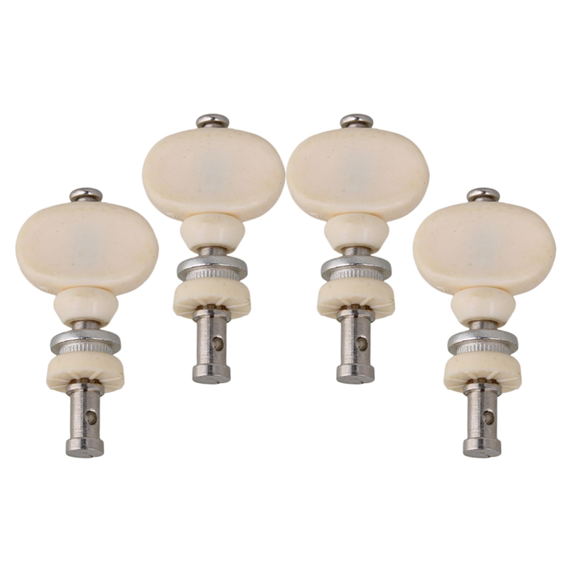 UKULELE TUNING PEGS PIN SET W/ WHITE PLASTIC BUTTON