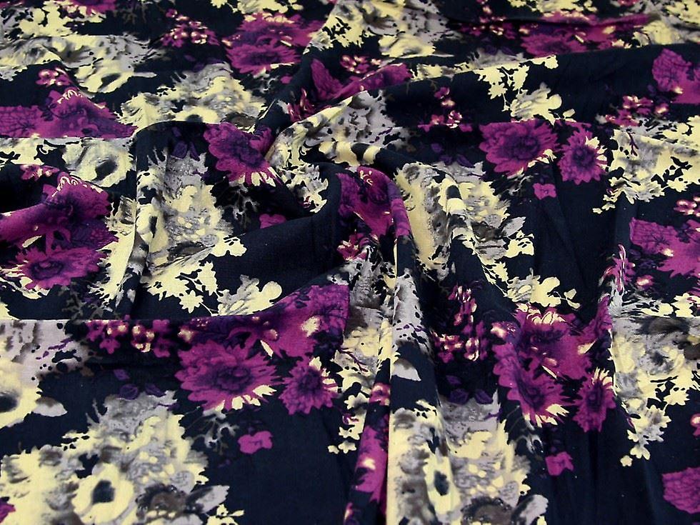 Minerva Lyon Linen Viscose Fabric Purple - per metre