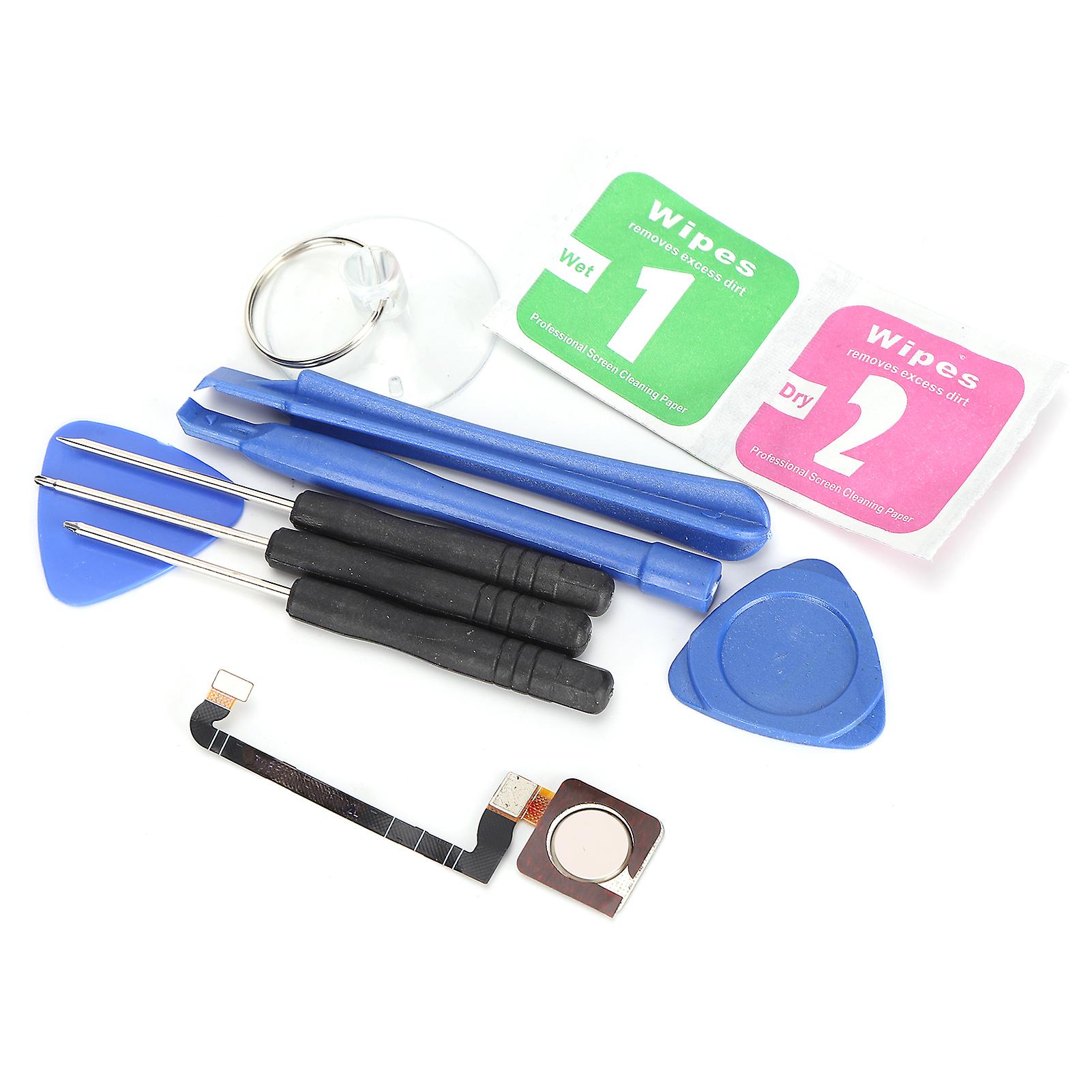 Google Pixel 3 Pink Home Button Flex Cable with Fingerprint Sensor and Installation Tools