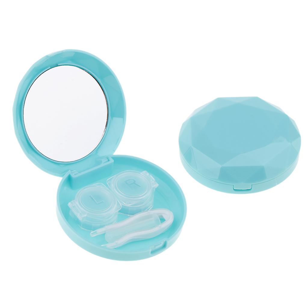 Travel Contact Lenses Soaking Storage Case Box + Inserter Tweezer White