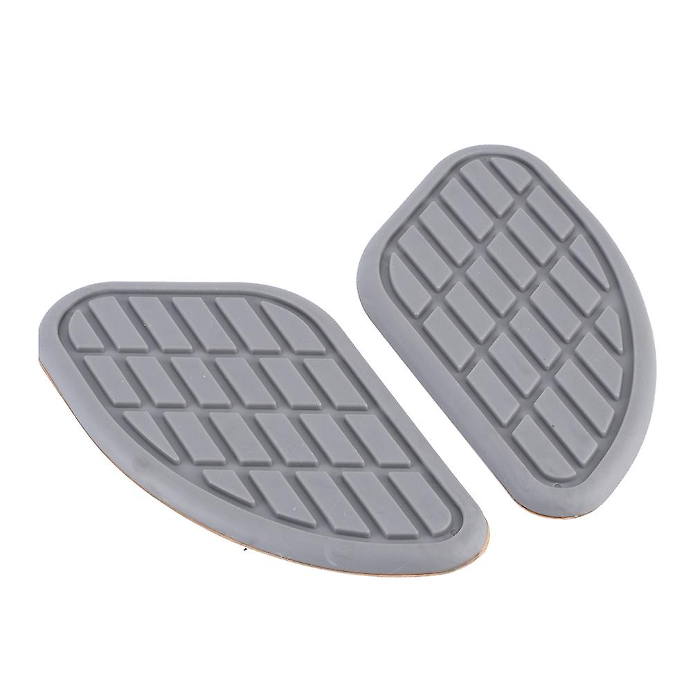 Pair Motorcycle Fuel Tank Traction Pad Protector Gray Universal