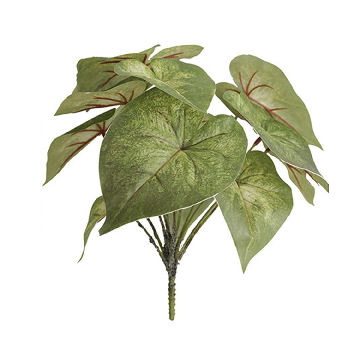 Artificial Green Plant Easy Care Realistic Not Wither Heart Shape Simulation Green Leaf Home Supplie