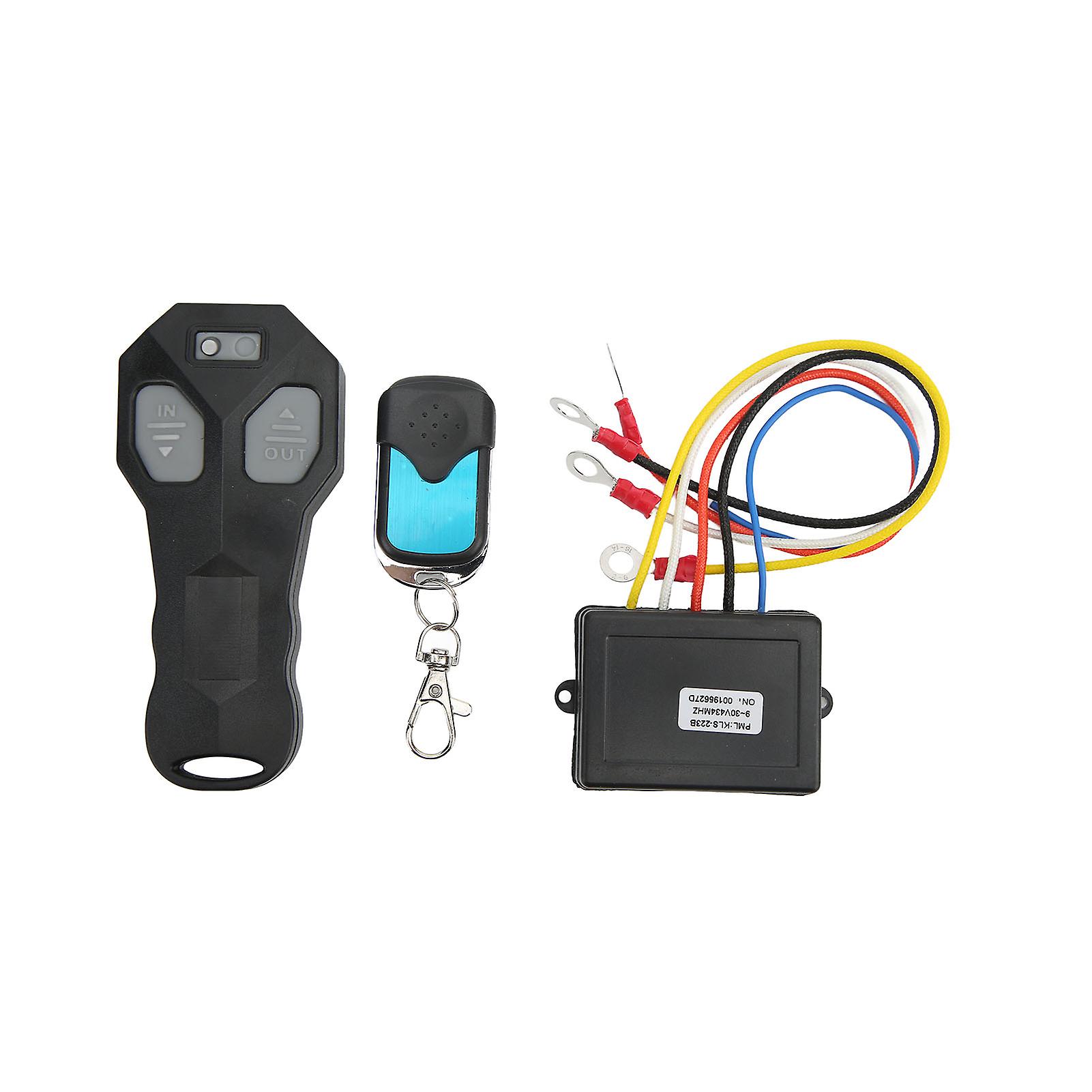 9‑30V 75ft Wireless Wireless Winch Handset Switch 434MHZ Receiver Waterproof Handset Switch for Car ATV Truck